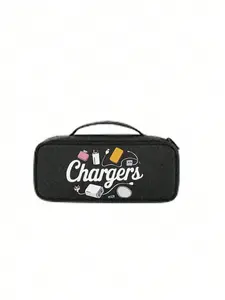 Portable Electronics Travel Bag, Multi-Compartment Digital Storage Pouch with Zipper Closure, Ideal for Chargers, External HDD, Power Banks