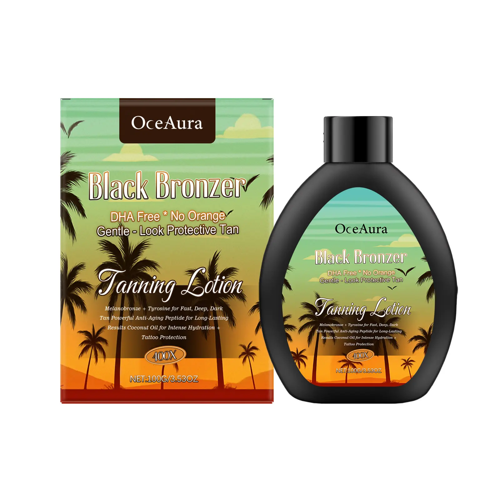 Coconut Bronzing Lotion, Tanning Lotion, Summer Outdoor Natural Tan, Even Skin Tone, Nourishing Moisturizer, Long-Lasting Hydration