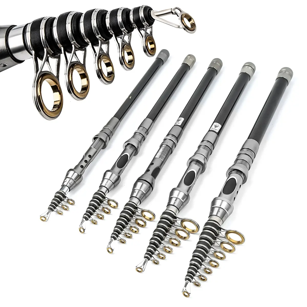 Carbon Fiber Telescopic Fishing Rod – Extendable Long Handle Grip, Travel Fishing Pole for Saltwater & Freshwater, Suitable for Beginners and Experienced Anglers
