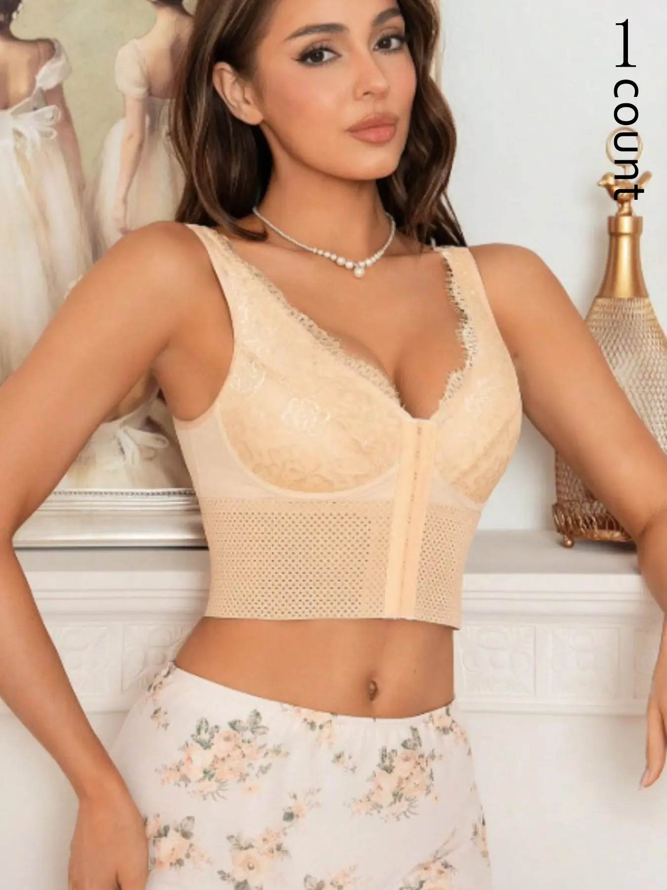 Multi-Functional Shapewear Bra, Front Buckle Push-Up Bra, Waist Cinching Seamless Lifting Bra, Casual Daily Wear, Comfortable Underwear, Casual Comfy Bra