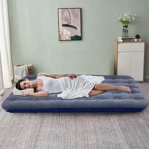Single Piece Honeycomb Fleece Air Mattress, Leak-Proof Valve, Portable Inflatable Bed for Dorms, Camping, Office Naps, Outdoor Travel