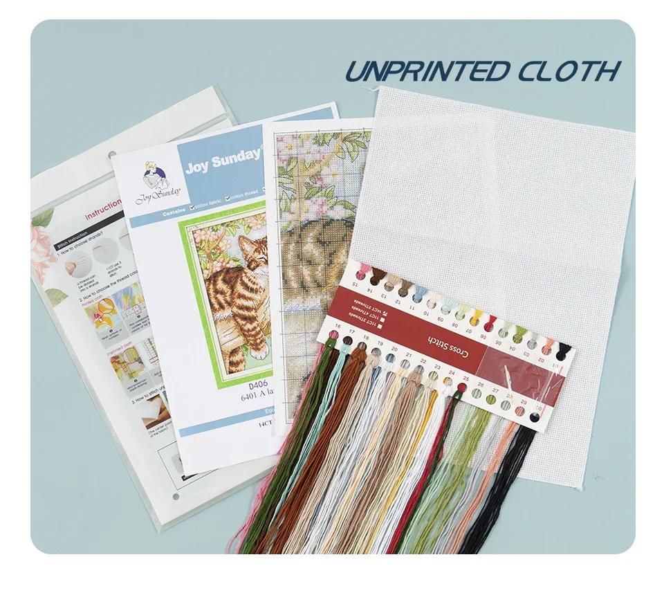 Beginner Diamond Painting Cross Stitch Kit - 13.78x15.75in (11ct) Animal Portrait, Complete Set with 1 Design Drawing, Premium Printed Aida Cloth, Colored Mixed Textiles Threads & Tools, Handcraft Gift for Cross Stitch Aesthetic Enthusiasts