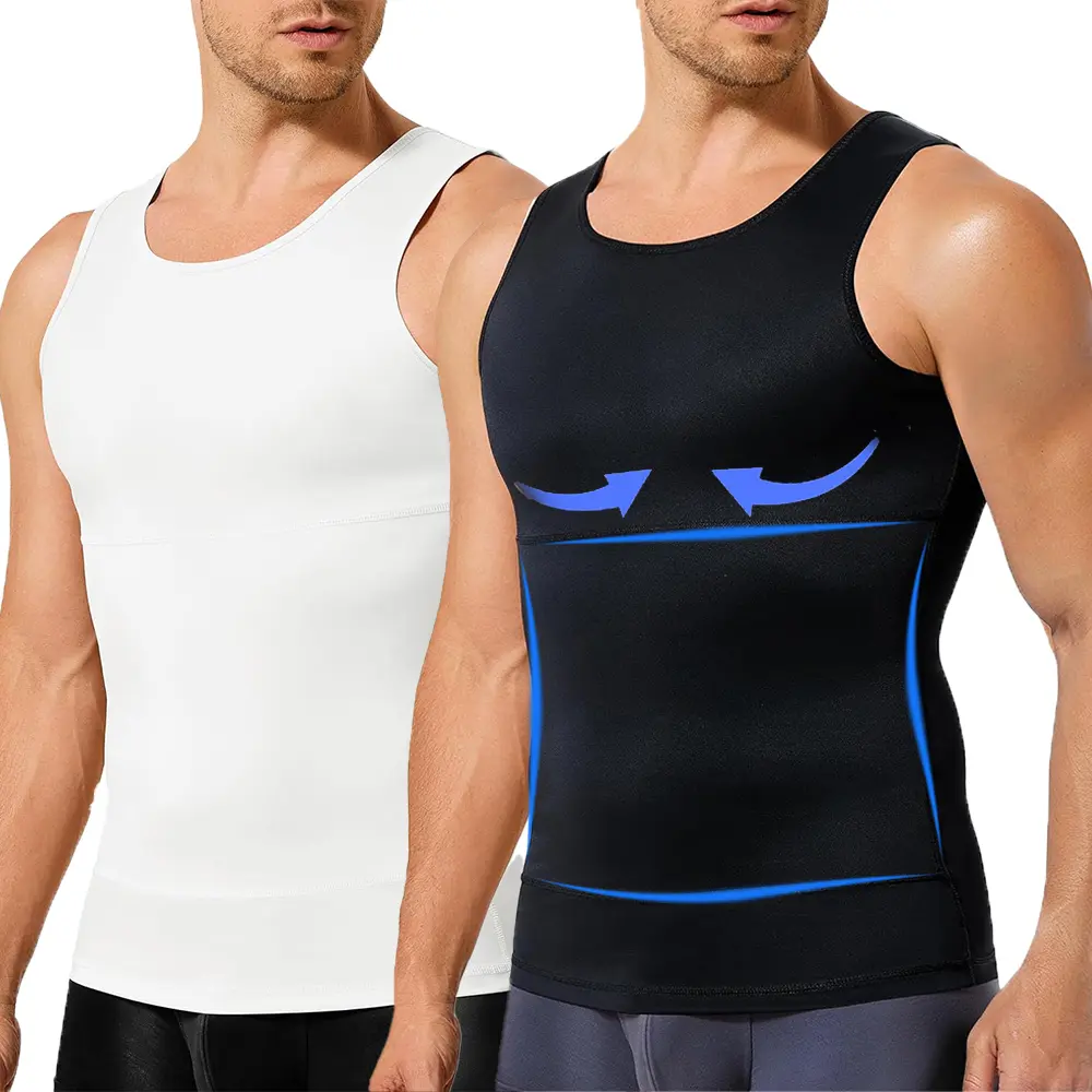Mens  Compression Shirt,  Undershirt Shirts for Men Body Shaper Shapewear Tummy Control Body Shaper