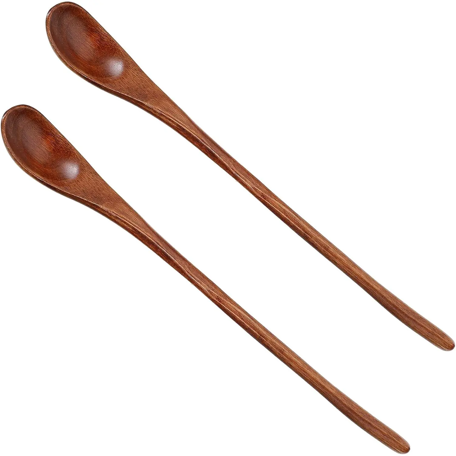 2 count Wooden Long  Spoons Honey Spoon Long Handle Stirring Spoon 9” Long Teak Spoon  Stirrer Spoons Swizzle Mixing Spoons Tableware Cooking Scoop for  Kitchen Chef Testing