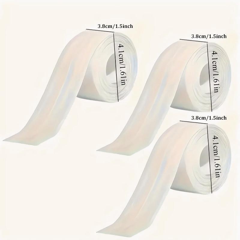 1/3 Rolls White Caulk Tape - Self Adhesive Waterproof Sealant Strip for Bathroom, Kitchen, Sink, Tub, Shower, Bathtub & Toilet Edge Protection