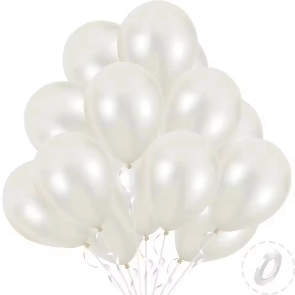21pcs Pearl Balloons Set, 5/10/12 Inches Latex Balloons, Wedding Baby Shower Birthday Party Decorations, Event Supplies