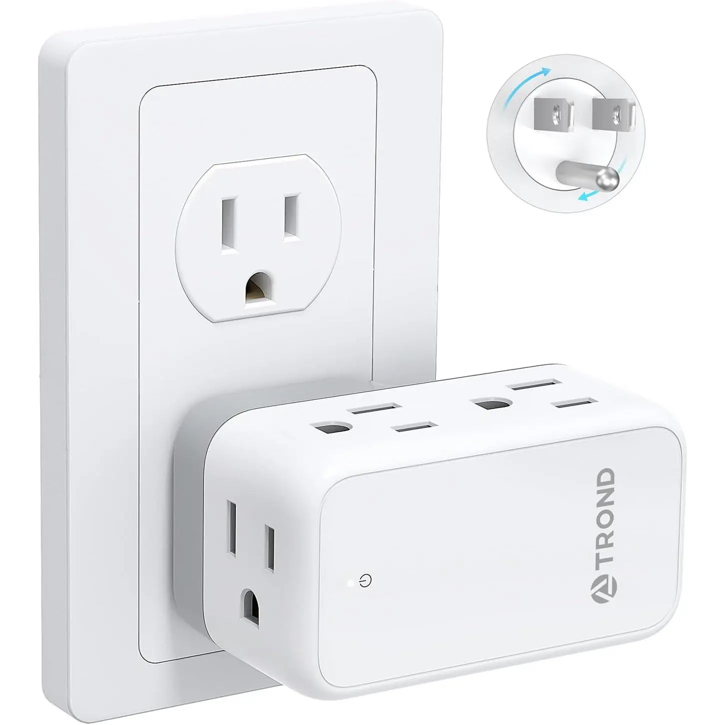 Outlet Extender with 360 Rotating Plug - 6 AC Outlet Splitter | Turn  into Multiple Sideways Plug Adapter, Small Plug Extension Outlet for  Office Travel Cruise Ship Essentials