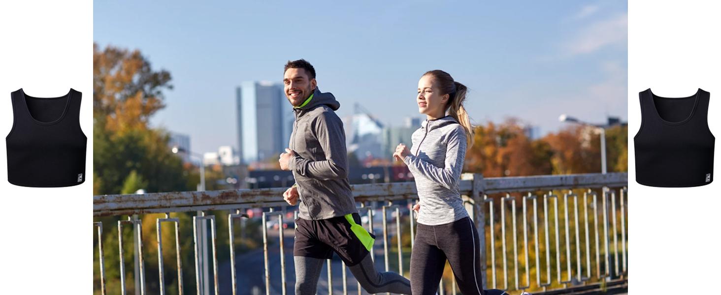 AGS JOCKMAIL Men's Neoprene Brace Vest Chest Support Strap Fitness Gym Sports Bra Vest Mens Chest Compression Vest