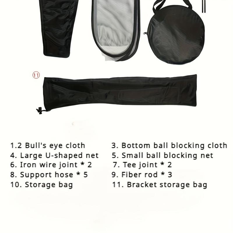 [Golf Swing Trainer] Portable Golf Swing Trainer Net | Indoor/Outdoor Practice Net with Impact Hitting Detection, Polyester, Durable Frame Design | Includes Tension Rope and Carrying Bag, Swing Accuracy Improvement