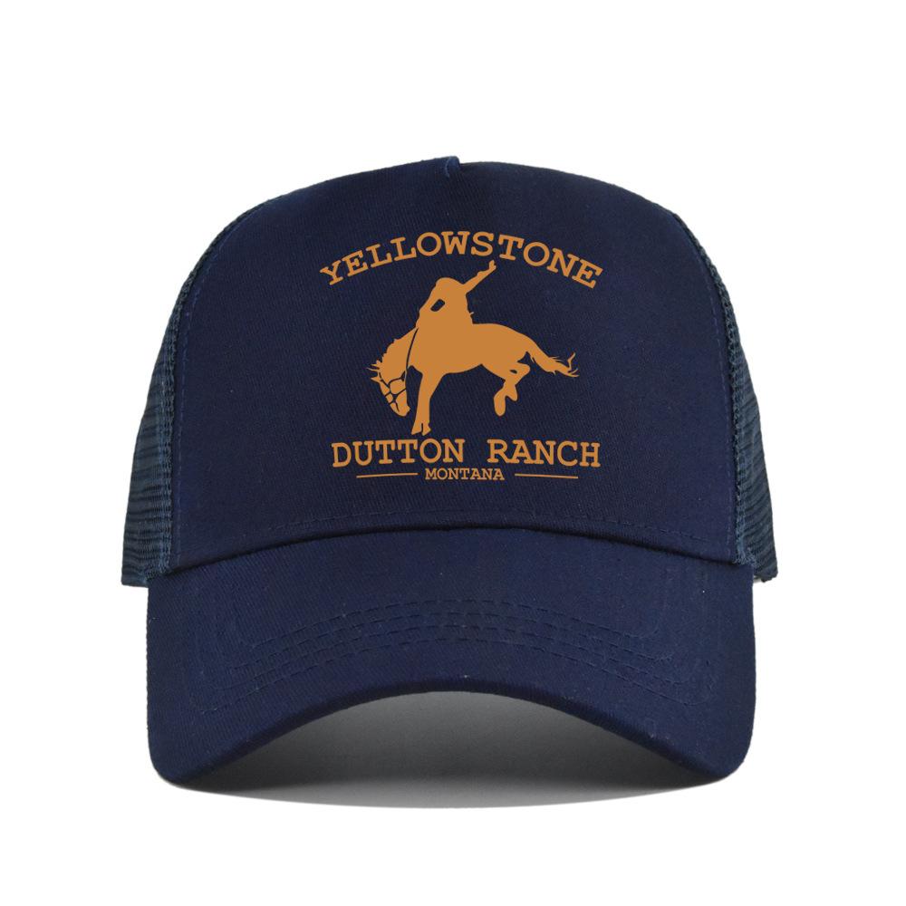 Best-selling Yellowstone baseball cap, screen-printed Yellowstone mesh cap, printed duckbill cap, unisex washable breathable sun hat
