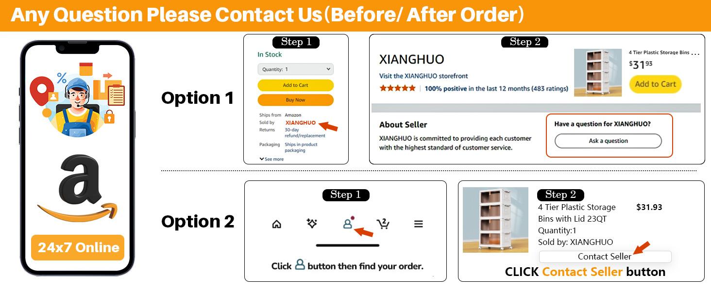 4 Tier Plastic Storage Bins with Lid 23QT, Stackable Storage Containers with Wheels, Folding Storage Boxes, Stackable Storage Bins, Organizers and Storage for Living Room,Office,Dorm