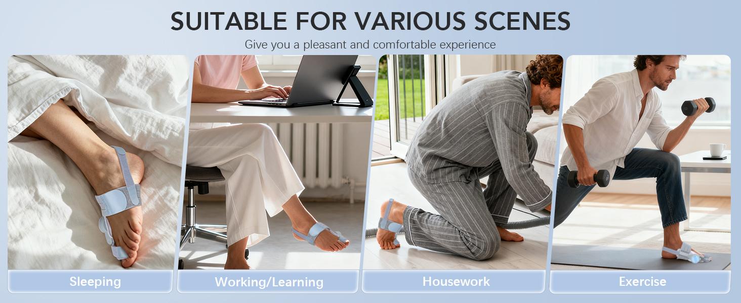 Bunion Corrector for Women Men: Big Toe Straightener Bunion Fix with Adjustable Knob-Orthopedic Bunions Splint Brace Toe Alignment Correction for Hallux Valgus Pain Relief Day/Night 1PCS (Grey)