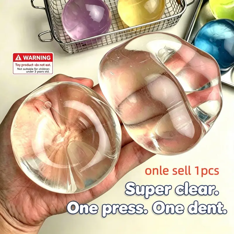 High Transparency Moldable Coconut Oil Handmade Ball, Squishy Balls Squeeze Toy Stress Relief, DIY Craft Kit, Perfect for Relaxation and Fun
