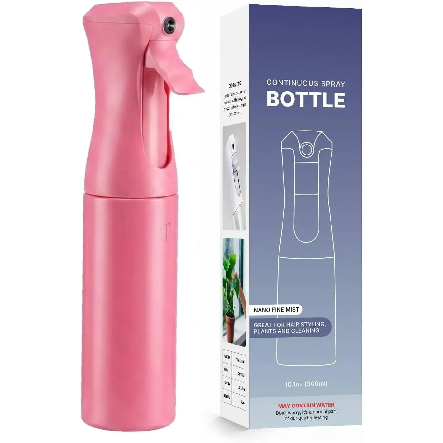 Continuous Mist   Bottle 300ml Fine Mist for Hair | Ultra Fine Atomizer Leak Proof  Construction 360 Refillable