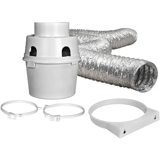 TDIDVKZW Indoor Dryer Vent Kit with 4" x 5' Duct