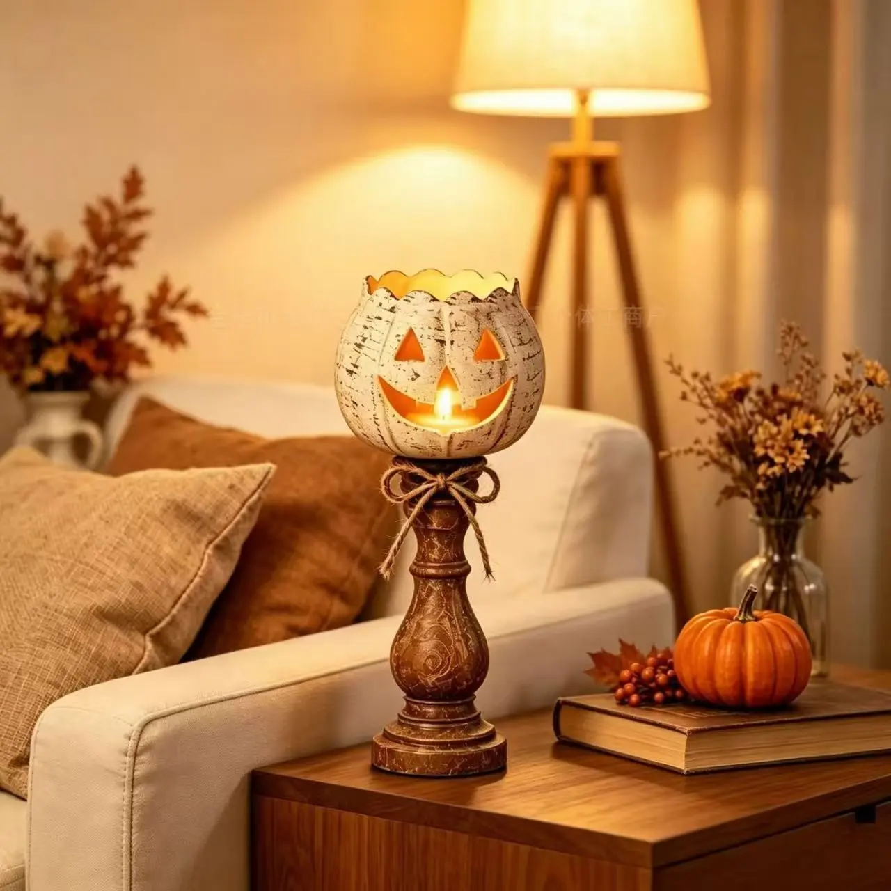 Pumpkin Tealight Candle Holder, Pumpkin Light Candle Resin Craft Ornament, Decorative Halloween Decoration, DIY Crafts Material