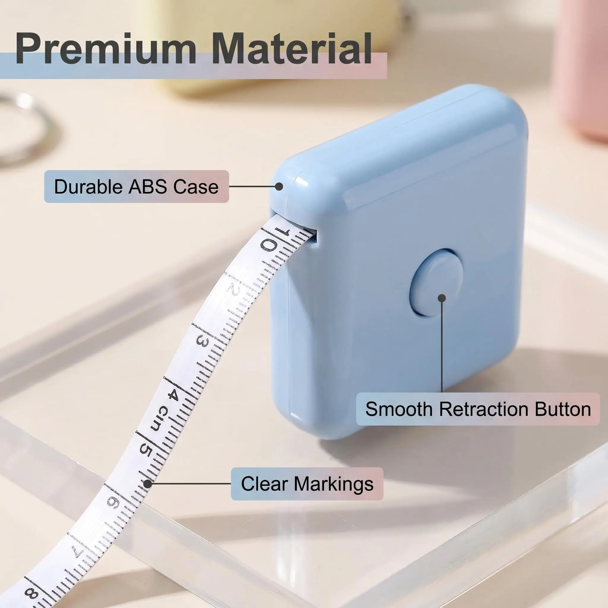 Pet Clothing Measuring Tape, Mini Portable Dual Scale Extendable Soft Ruler, Durable Eco-Friendly Material, Essential for Pet Owners