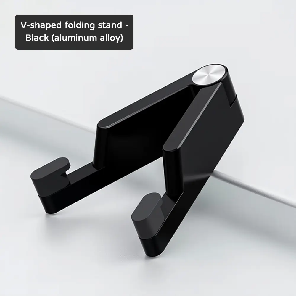 Portable V Shaped Foldable Phone Stand Adjustable Universal Cell Phone Holder Non Slip Desktop Stand For Smartphones Tablets Great For Home Office Travel Use V Folding Phone Stand
