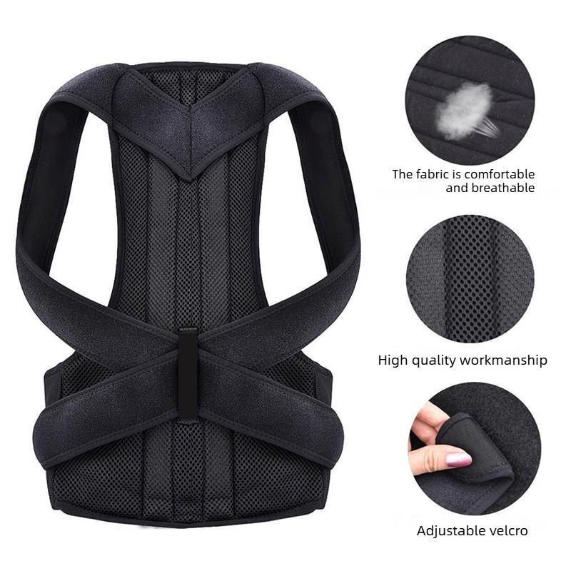 Unisex Posture Corrector Belt for Men & Women, Adjustable Back Shoulder Support with Stable Support Plates, Upper Back Straightener for Posture Shaping & Daily Wear