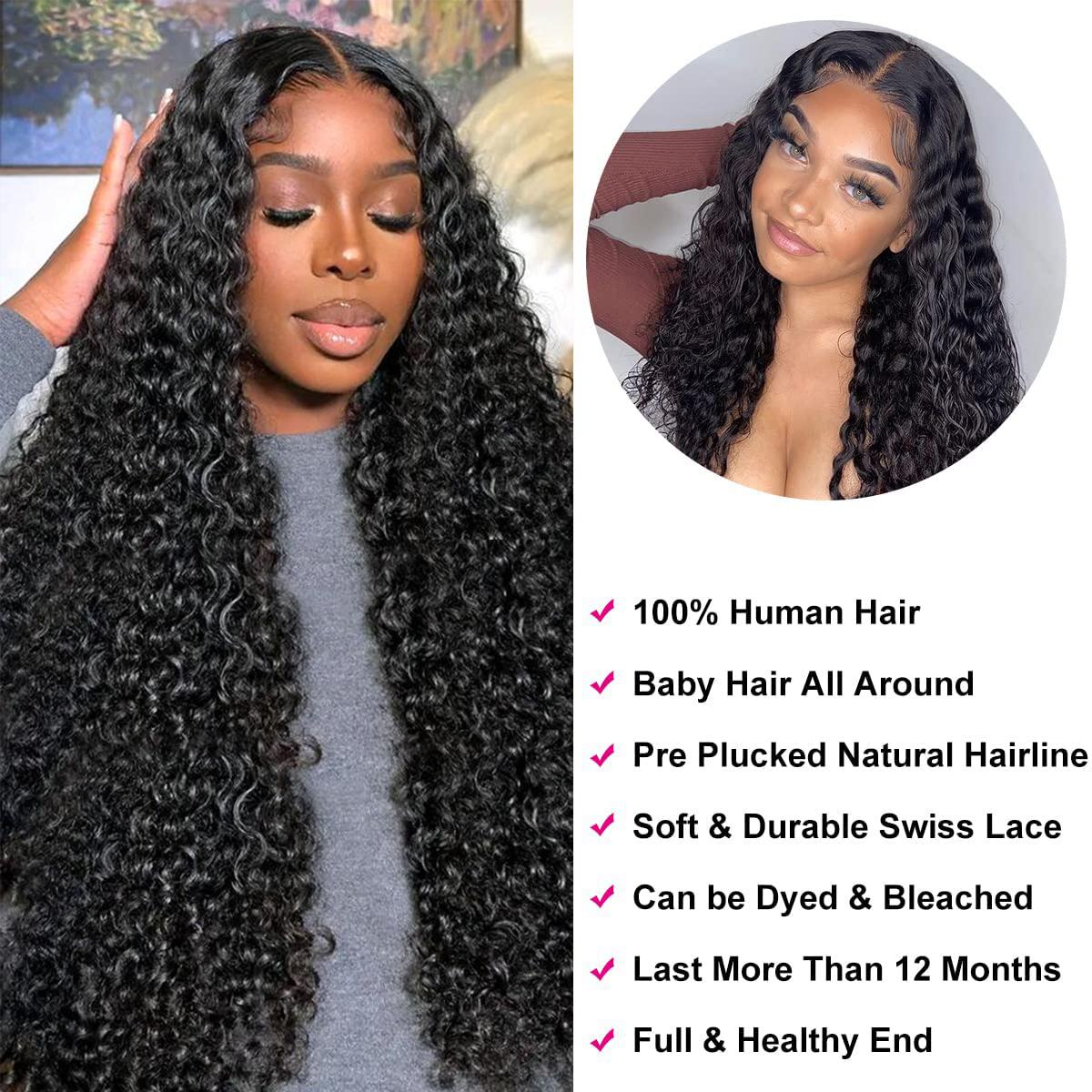 Bling Hair Lace Frontal Wigs Kinky Curly 13x4 13x6 Hd Transparent Lace Front Real Human Hair Wig Pre Plucked 4x4 Lace Closure Wig For Women 30 32 Inch TikTokShopHolidayHaul