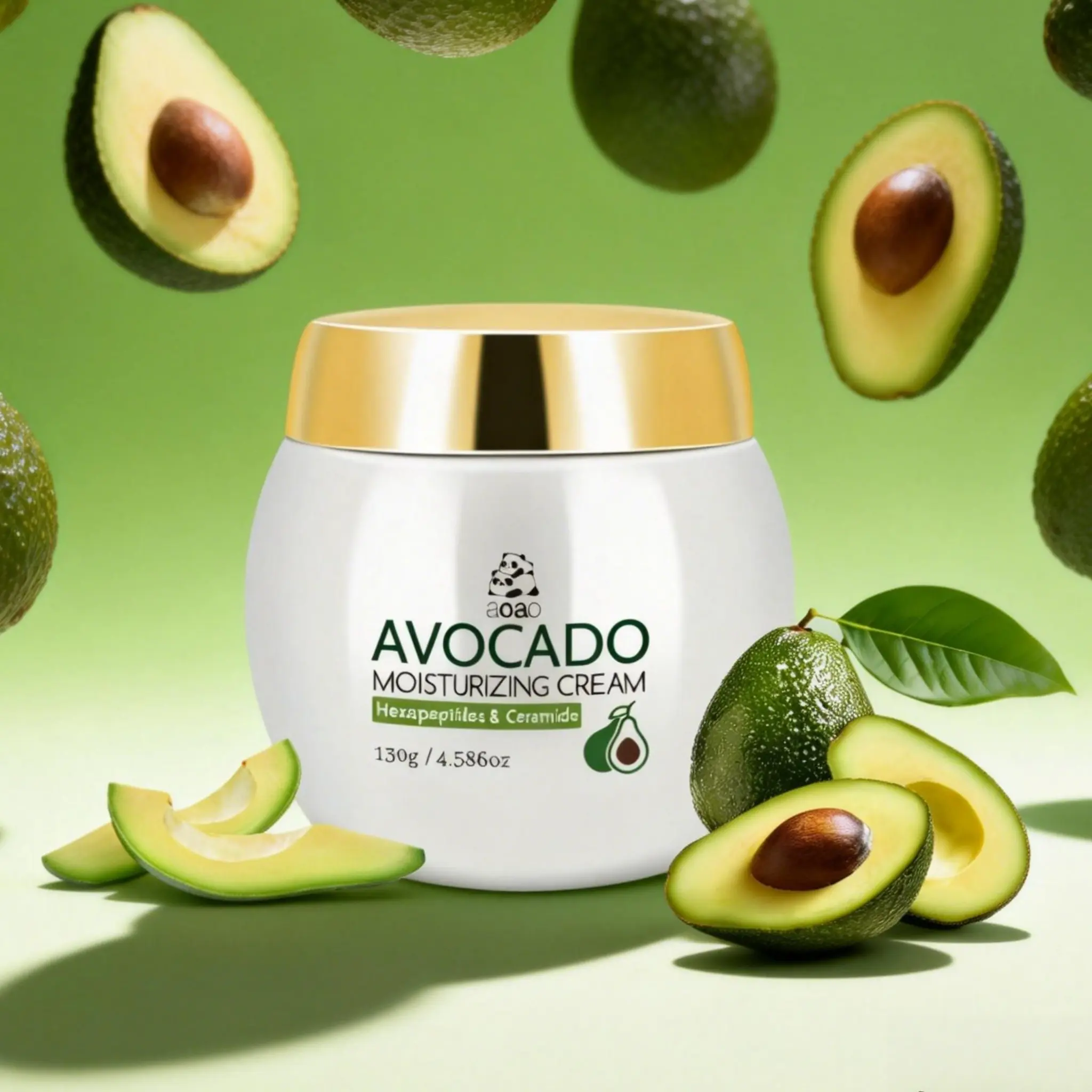 Avocado Face Cream with Peptides and Niacinamide, Moisturizing Hydrating Softening Skin, Rich Texture, Long-Lasting Effect