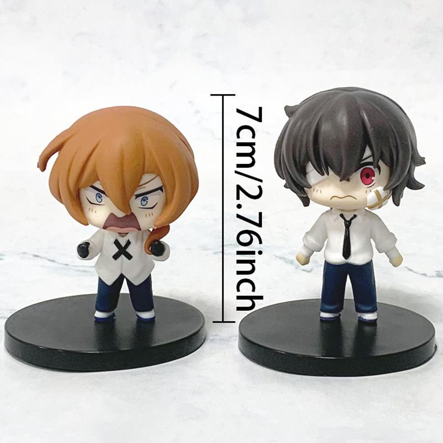7cm Bungou Stray Dogs Anime Figure Kawaii Dazai Osamu Action Figure Cute Nakahara Chuuya Figurine PVC Collection Model Doll Toys