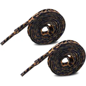 Leopard Ribbon Shoe Laces for Sneakers Boots Leopard Print Shoe Laces for Women Men  Print Shoestrings for Casual Shoes Decorations for Women Men Leopard Print Shoelaces 1Pair