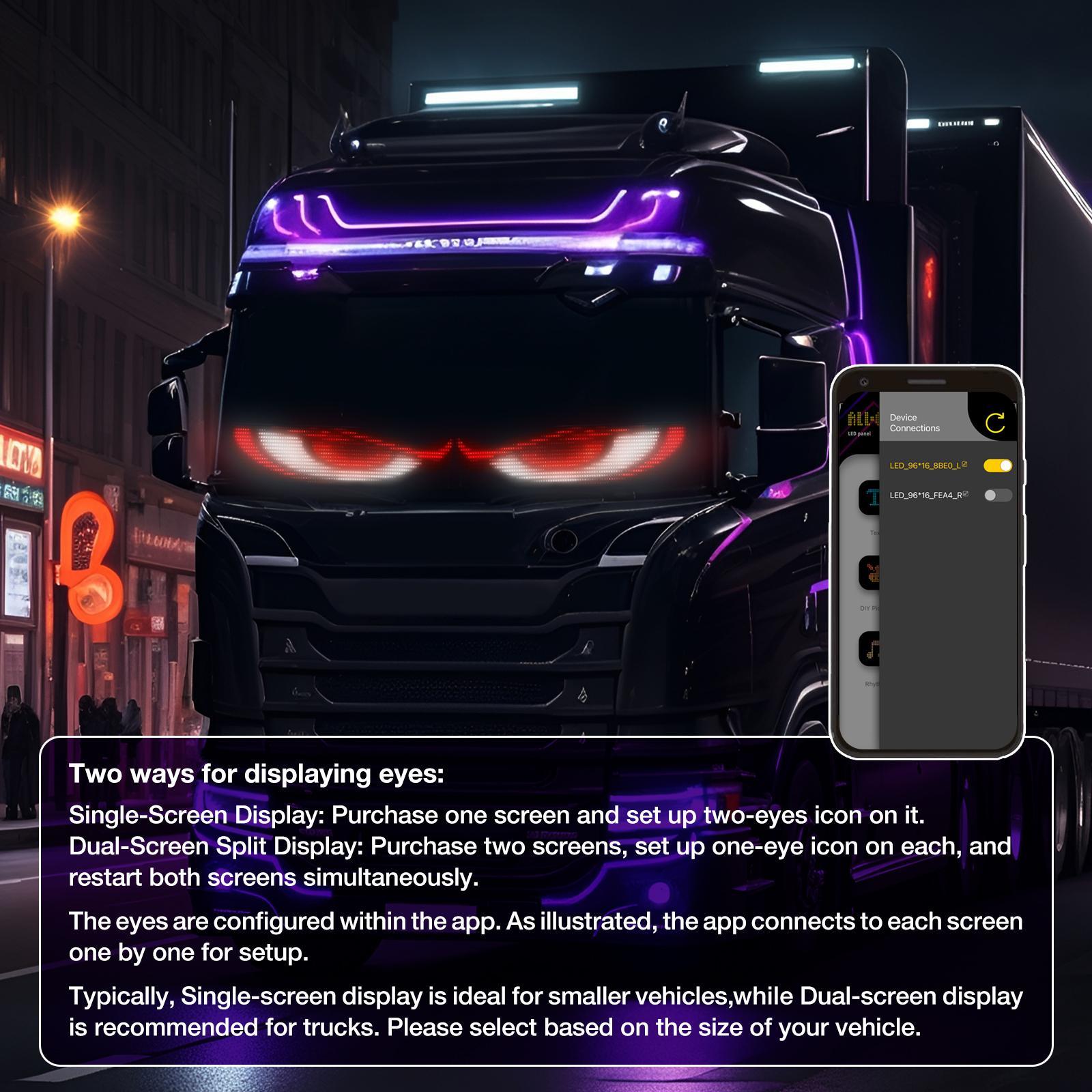 Programmable LED Car Window Display, Ultra Thin Flexible Scrolling LED Sign for Windshield, Custom Text and Animation with APP and Remote Control, USB Powered LED Car Light for Cars and Trucks christmas decoration gift Vehicle fun car accessories