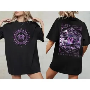Sleep Token T-Shirt – Featuring "SLEEP TOKEN Even In Arcadia" Design with Geometric and Cosmic Graphic , Perfect for Fans of Music and Art , Unisex Graphic T-Shirt , Ideal for Casual Wear and Music Culture Enthusiasts Cotton Fit