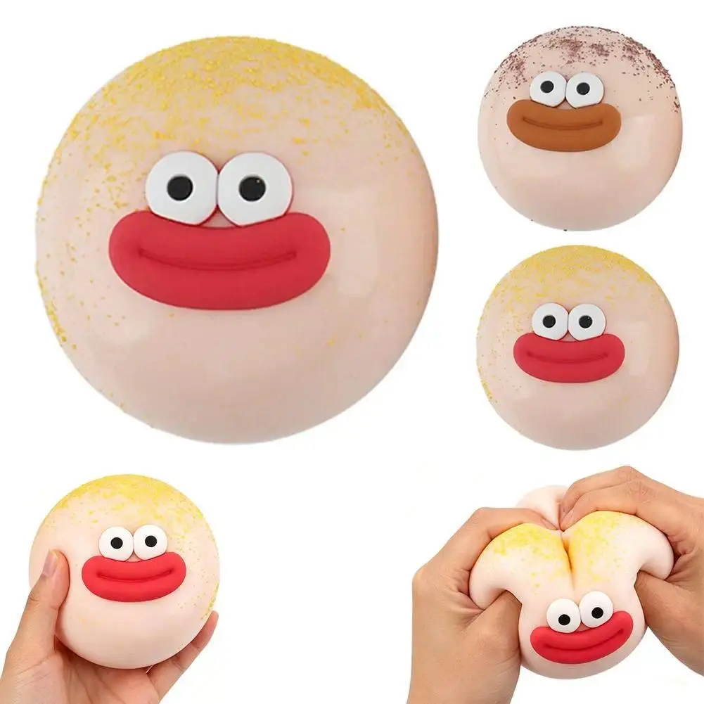 Face Squish Toy Funny Slow Rising Squeeze Ball, Soft Sensory Fidget Toy for Stress & Anxiety Relief, Novelty Desk Decor