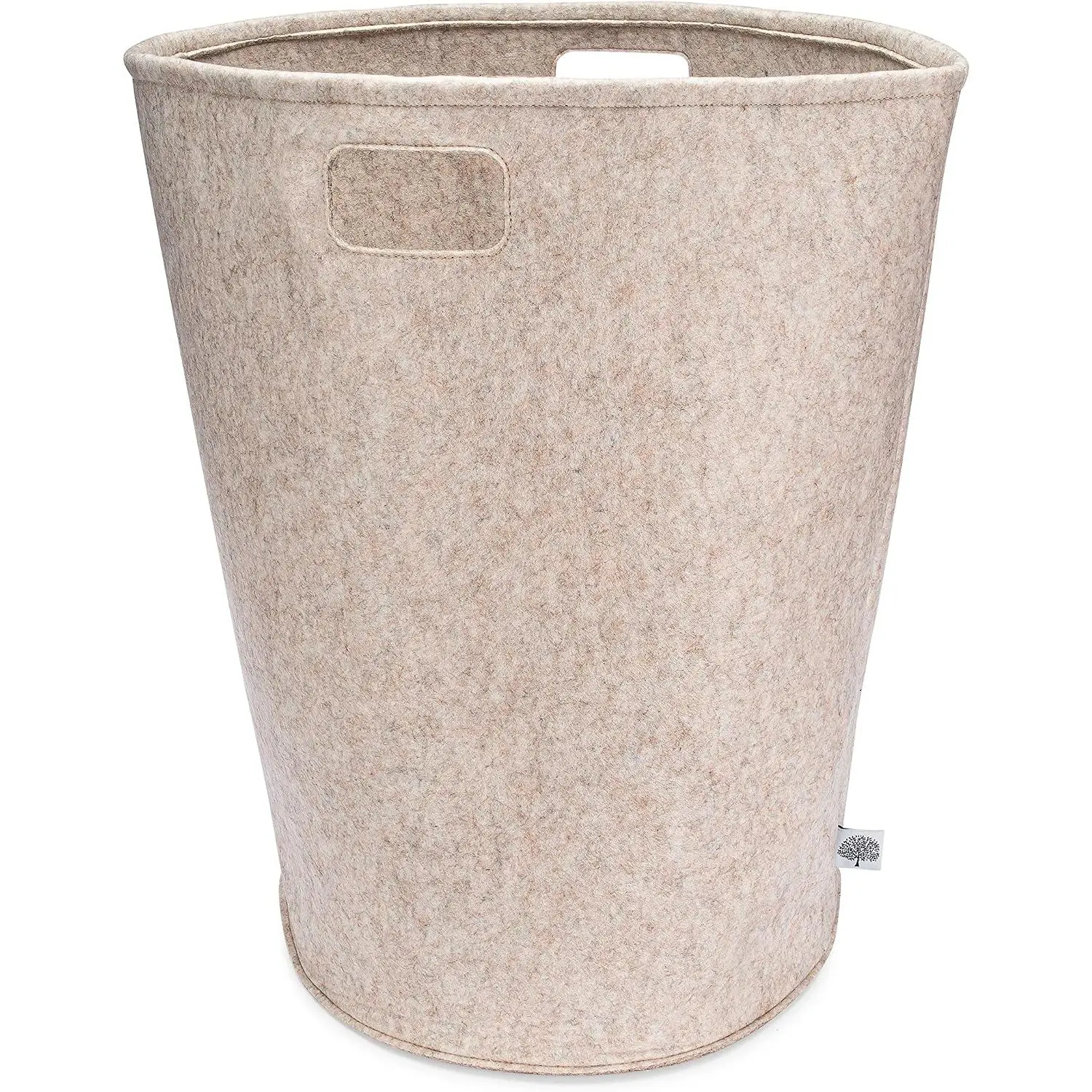 Nursery Laundry Hamper - Large Felt Storage Basket and Baby Hamper for Nursery (Oatmeal)