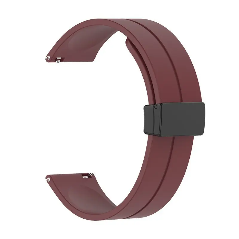 Silicone Strap for Samsung Galaxy Watch 3/4/5 Pro, Huawei Gt2/3/4, Honor Watch, Magnetic Buckle, Unisex, Durable, Fits 45mm/46mm, Watch Straps