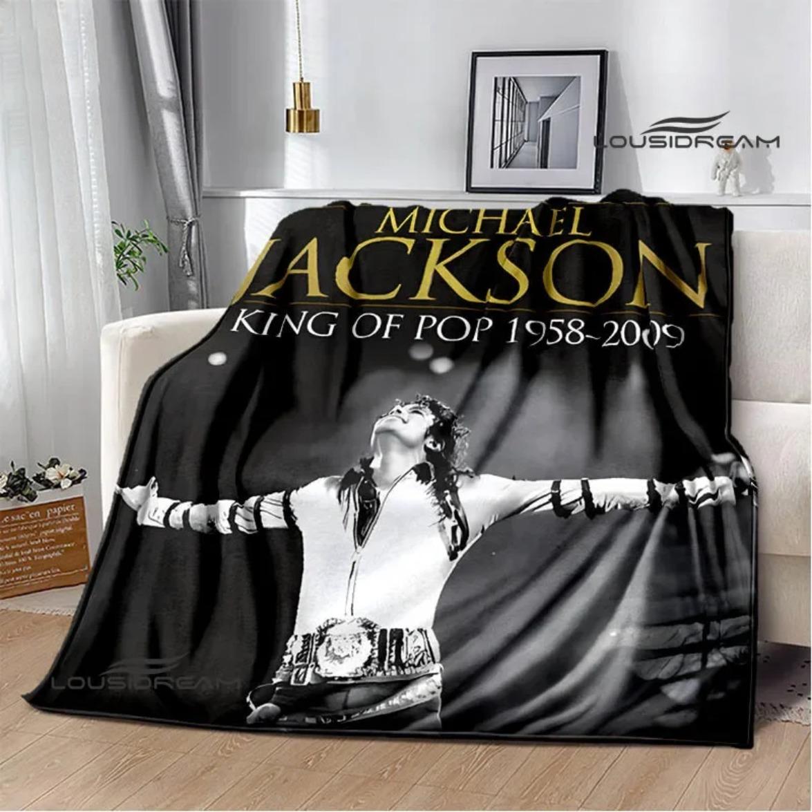 Michael Jackson retro Print blankets Picnic blanket Flannel blanket Soft Cozy Blanket Travel Blankets bed linings Birthday Gift