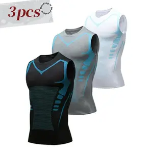 Men's Sleeveless Compression Tank Top, Tight Shaping Basketball Jersey, American Style Training Vest, Moisture-Wicking & Quick-Dry, Ideal for Sports & Outdoor Activities