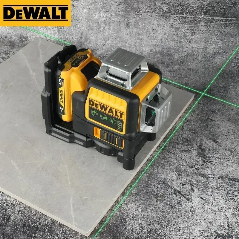 DeWalt 089LG 3 Sides 360 Degree Vertical 12V Lithium Battery 12 Lines Laser Level Horizontal Green Meter Outdoor Tool for Precision Measurement  Cordless Green Laser Level