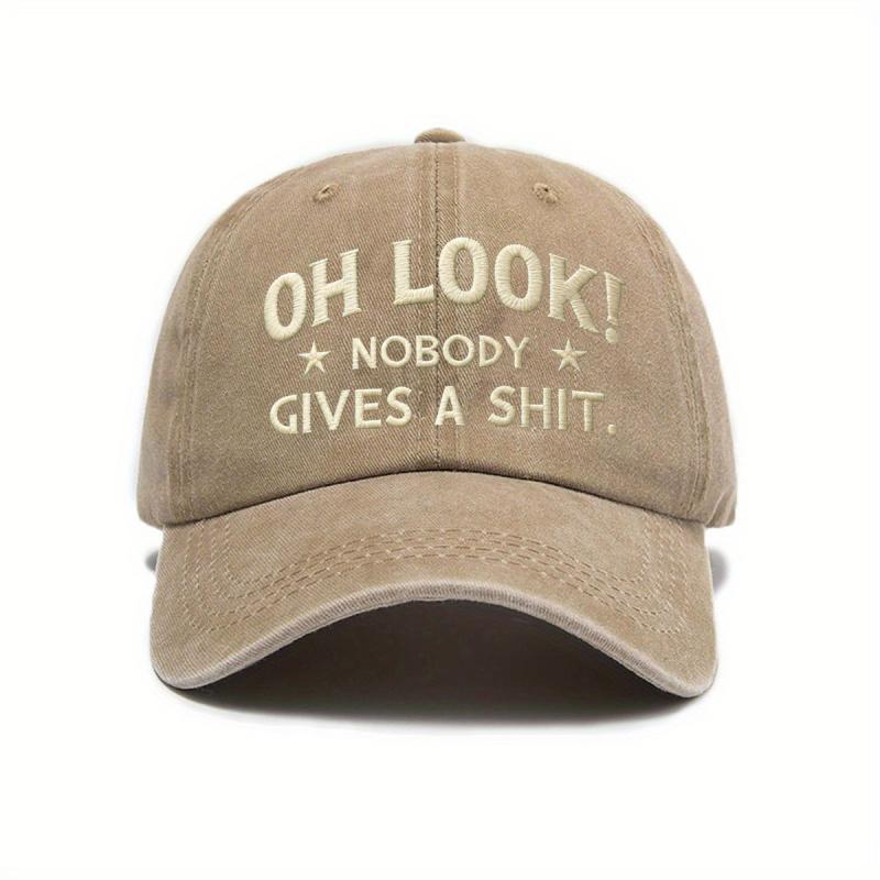 OH LOOK NOBODY GIVES A SHIT soft-top outdoor baseball cap