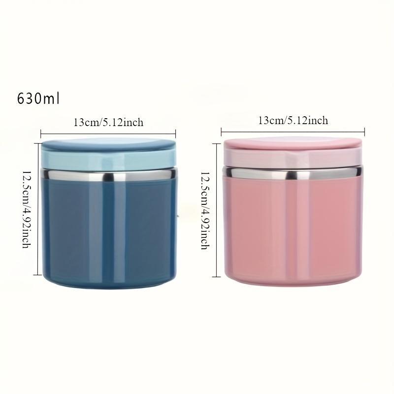 Stainless Steel Lunch Box with Handle - Leakproof Stackable Thermal Bento Box, Heat & Cold Insulation,, 304 Steel Container for School, Office, Camping - Pink/Blue/Turquoise, Portable for,, s - Ideal Gift