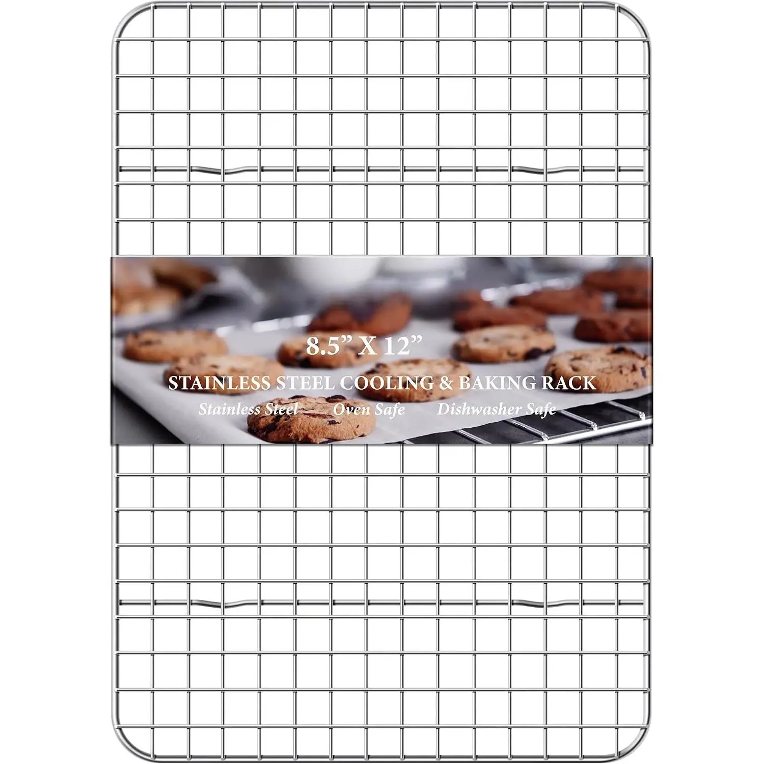 Cooling Rack Stainless Steel, Heavy Duty Cooling Racks for Cooking and Baking, Oven Safe Wire Rack for Cooking, Baking Rack for Oven Cooking Fits Quarter Sheet Pan (1, 8.5" x 12")