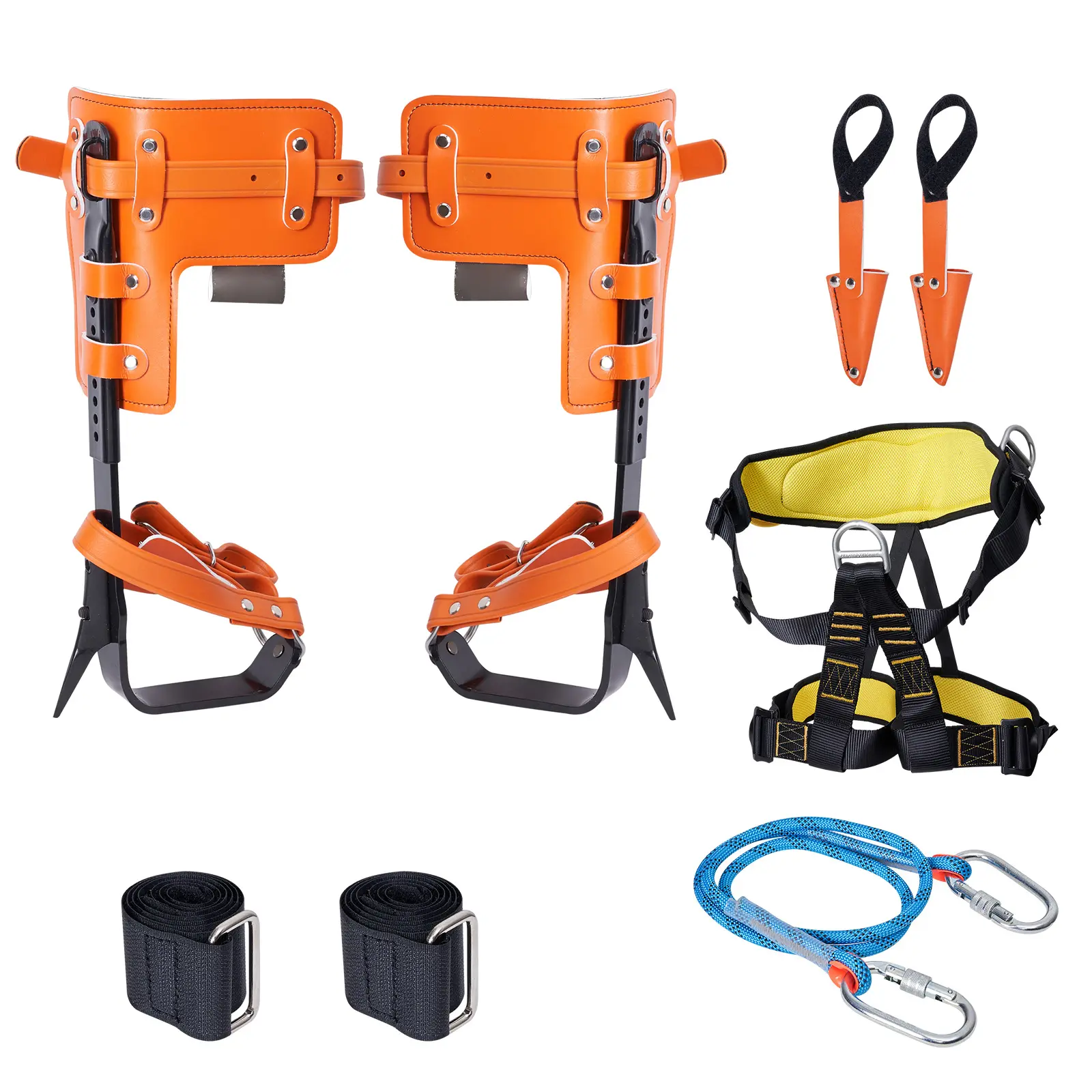 Tree Climbing Spikes Set, Arborist Equipment for Climbers, 350 lbs Max Load Capacity, Sharp Spikes, Complete Tree Climbing Set, Comfortable and Durable