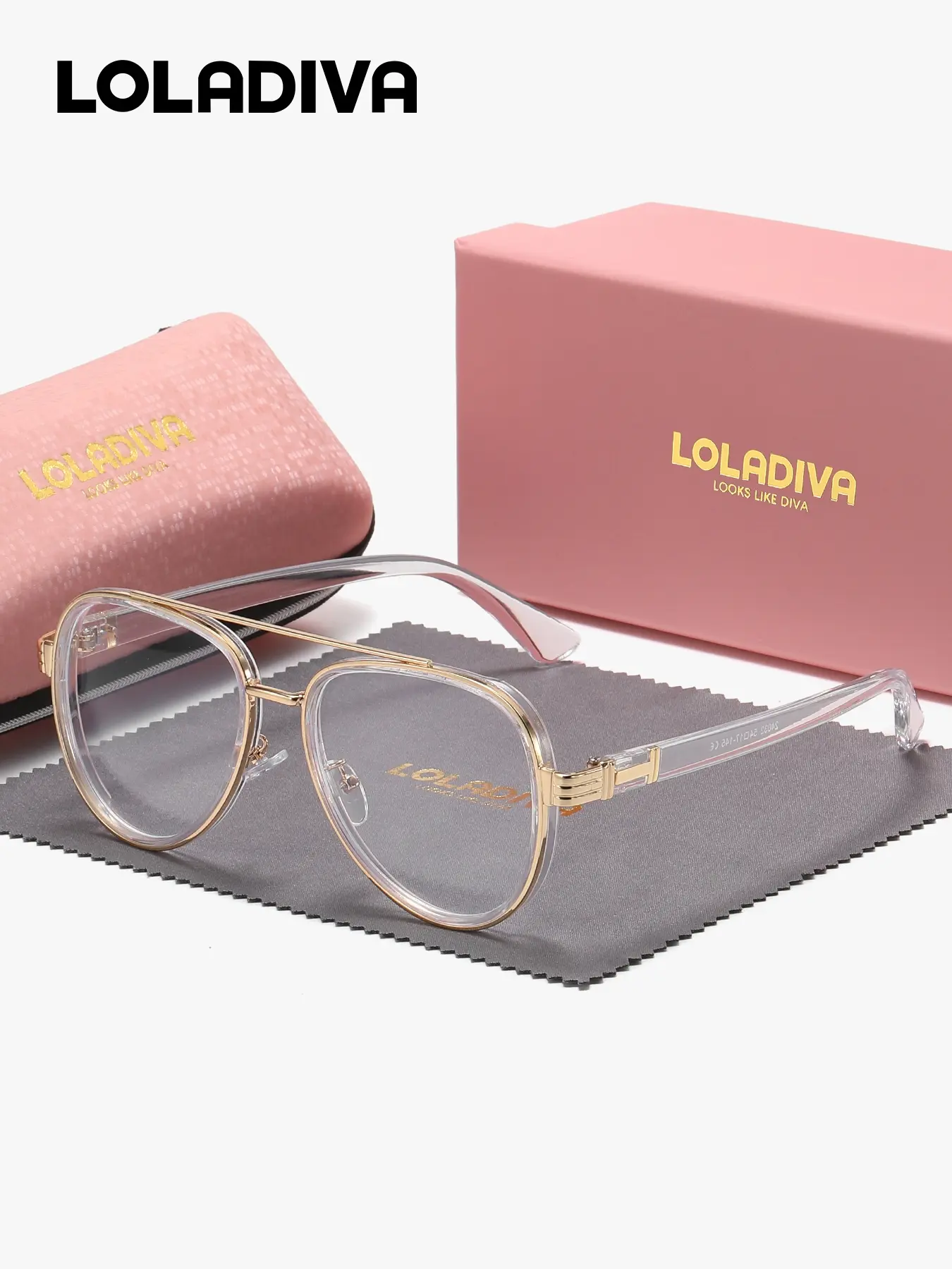LOLADIVA 1 Piece Unisex Lightweight Design Full Frame Plaon Glasses Indoor Friendly Frog Frame Plaon Glasses