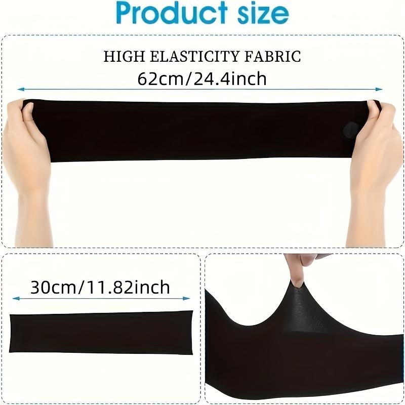 4 pairs of black nylon knit gloves with thumb holes - sun protection, cooling, unisex, suitable for golf, cycling, fishing, jogging - summer wear, summer gloves |   thumb hole sleeves |   silky nylon knit