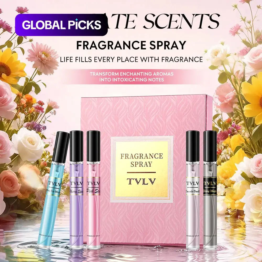 Women's Perfume Set 5 Pieces, Long-Lasting Fresh Scent, Light Fragrance Body Spray, 0.34oz X 5pcs Alcohol-Free, Perfect Gift Set, Fragrance Sets, Fragrance Ensemble Set, Fragrance Pack, Scented Fragrance Set #GLOBAL PICKS