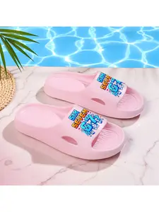1 pair of unisex pixel art slippers with "6" and "7" numbers and "SIX SEVEN" prints - open-toe, breathable, non-slip EVA sole/shoes, anti-odor ergonomic wide-fit sneakers, suitable for all-day/outdoor daily wear