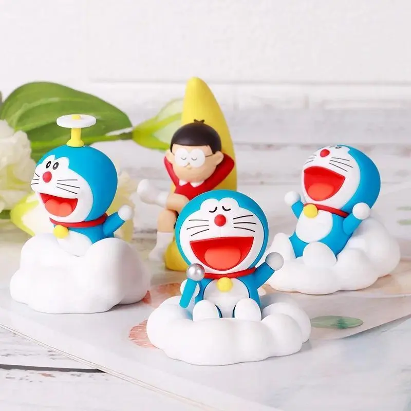 Hot Cute Doraemons Figurine Toy Series Characters Anime Desktop Decorations Gifts Car Ornament Birthday Present Hot Selling