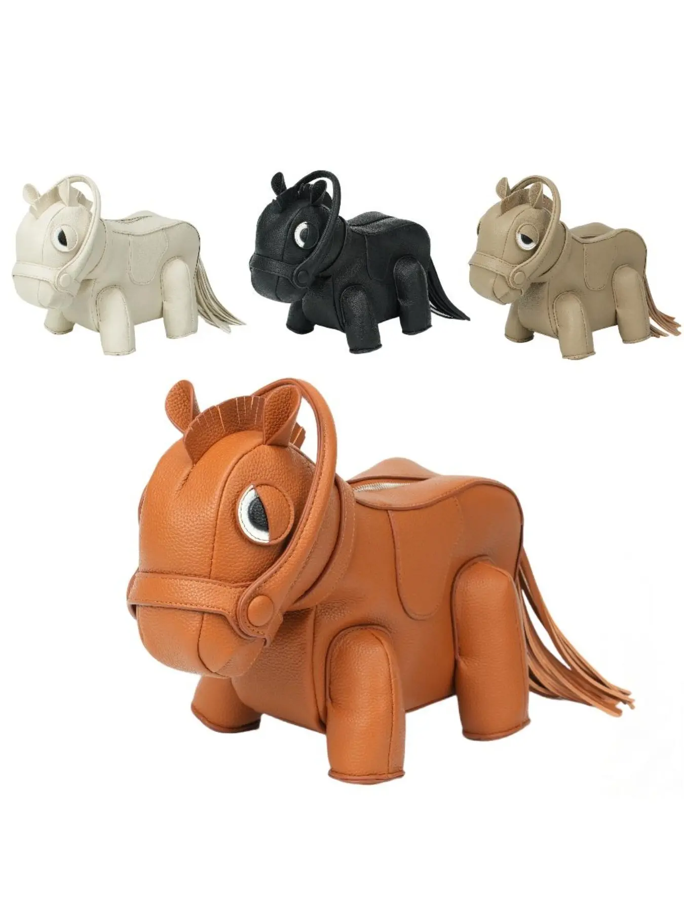 Lady Fashion Mini Horse Bag, Adorable and Unique Creative Stylized Handbag, Single Shoulder Crossbody Bag