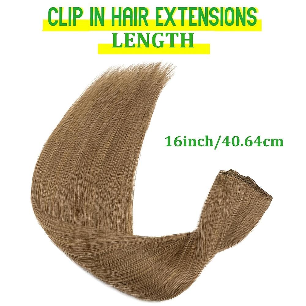 Hot Sell NEW Arrived 8pcs Clip In Hair Extensions Real Human Hair Clip In Human Hair Extensions Brazilian Remy Human Hair Clip On Hair Extensions 8pcs Per Set with 18Clips Double Weft # 8