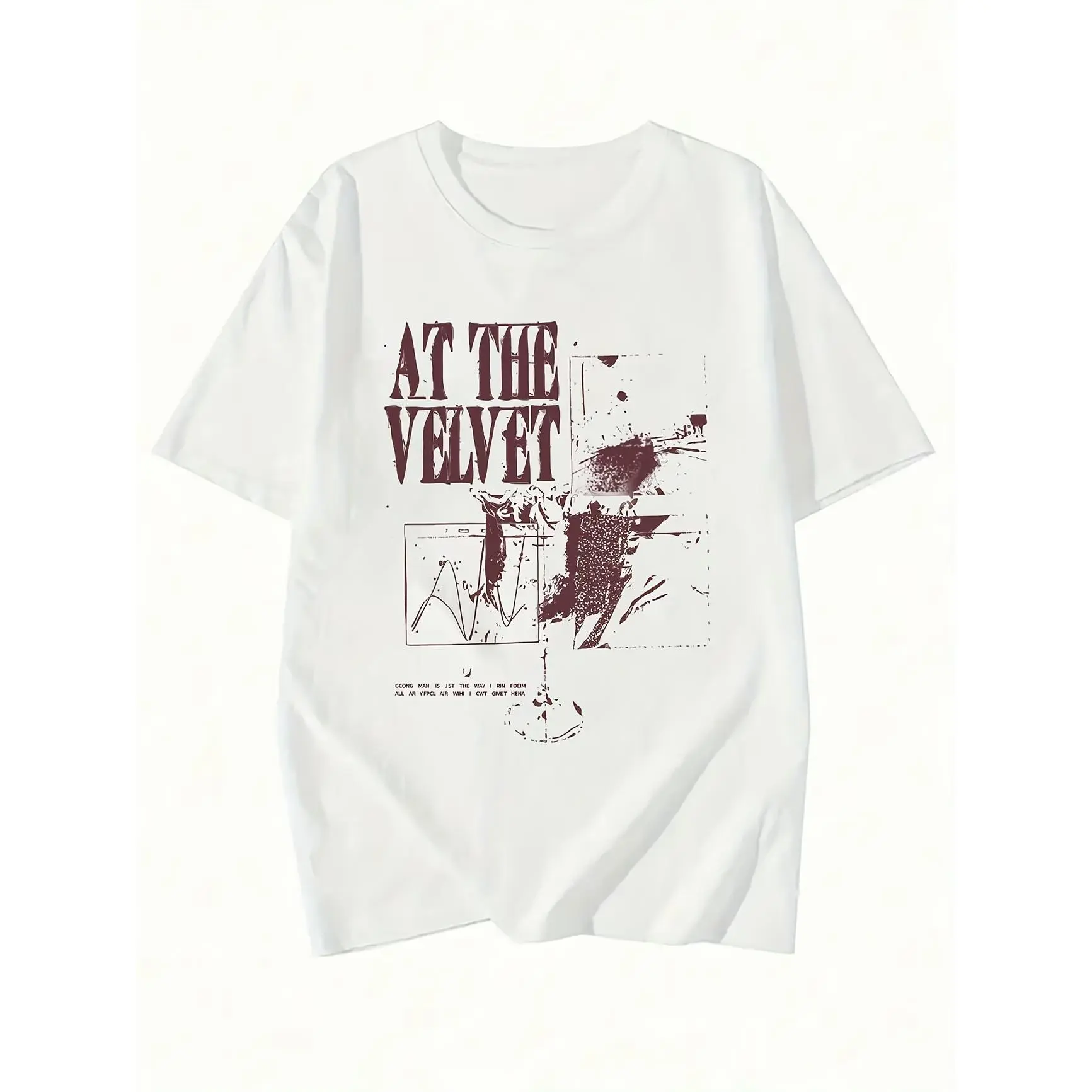 Grunge Abstract Split Frame Collage Graphic Cotton Short Sleeve T Shirt, Cute Fashion Comfort Oversized Outfit, Perfect Valentine’s Day Gift For Lover Family Friends, Best Holiday Present For Dark Grunge Streetwear Aesthetic Lovers Casual Daily Top