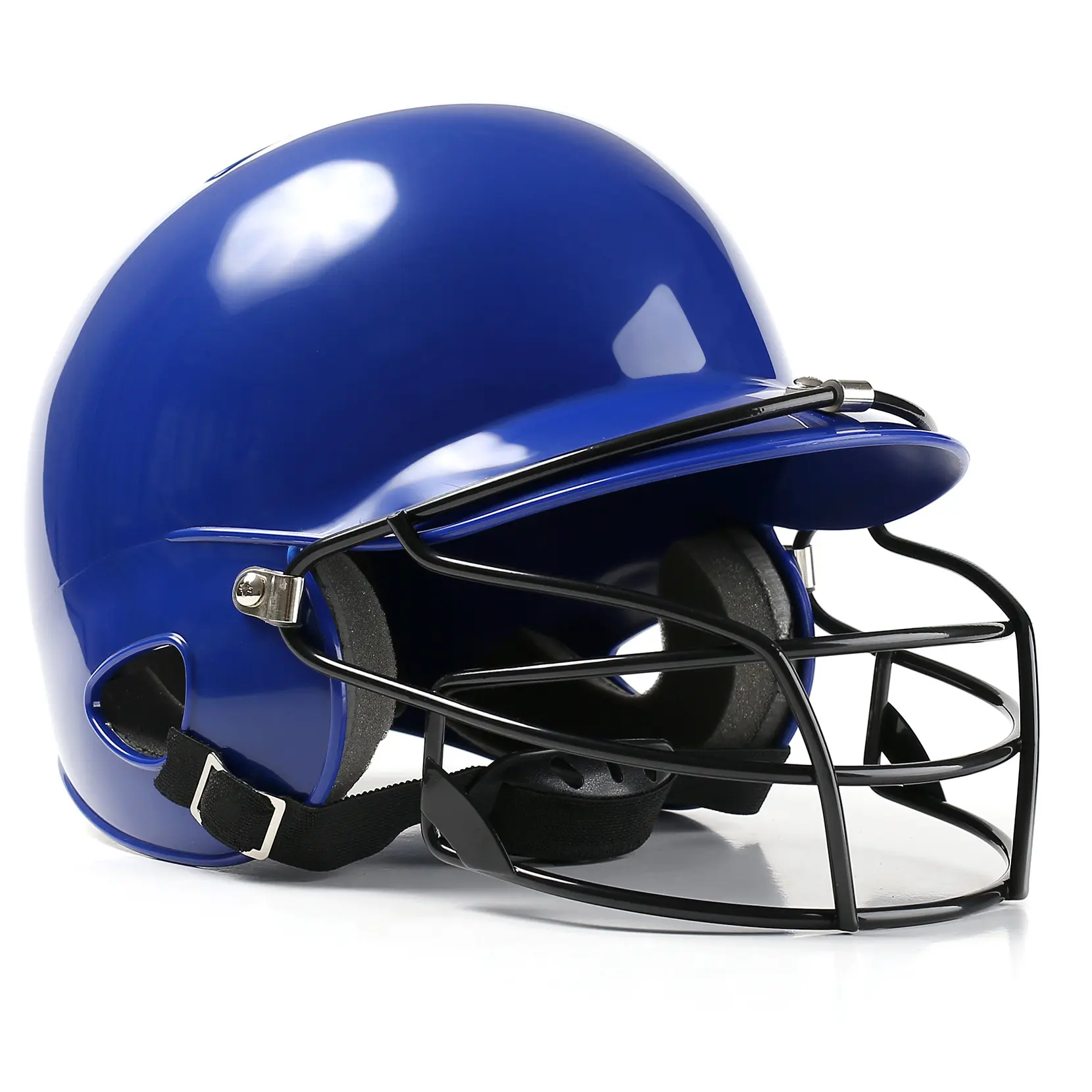 Baseball helmet, batting helmet, double-ear baseball helmet, with mask and protective cover for head and face protection in baseball and softball