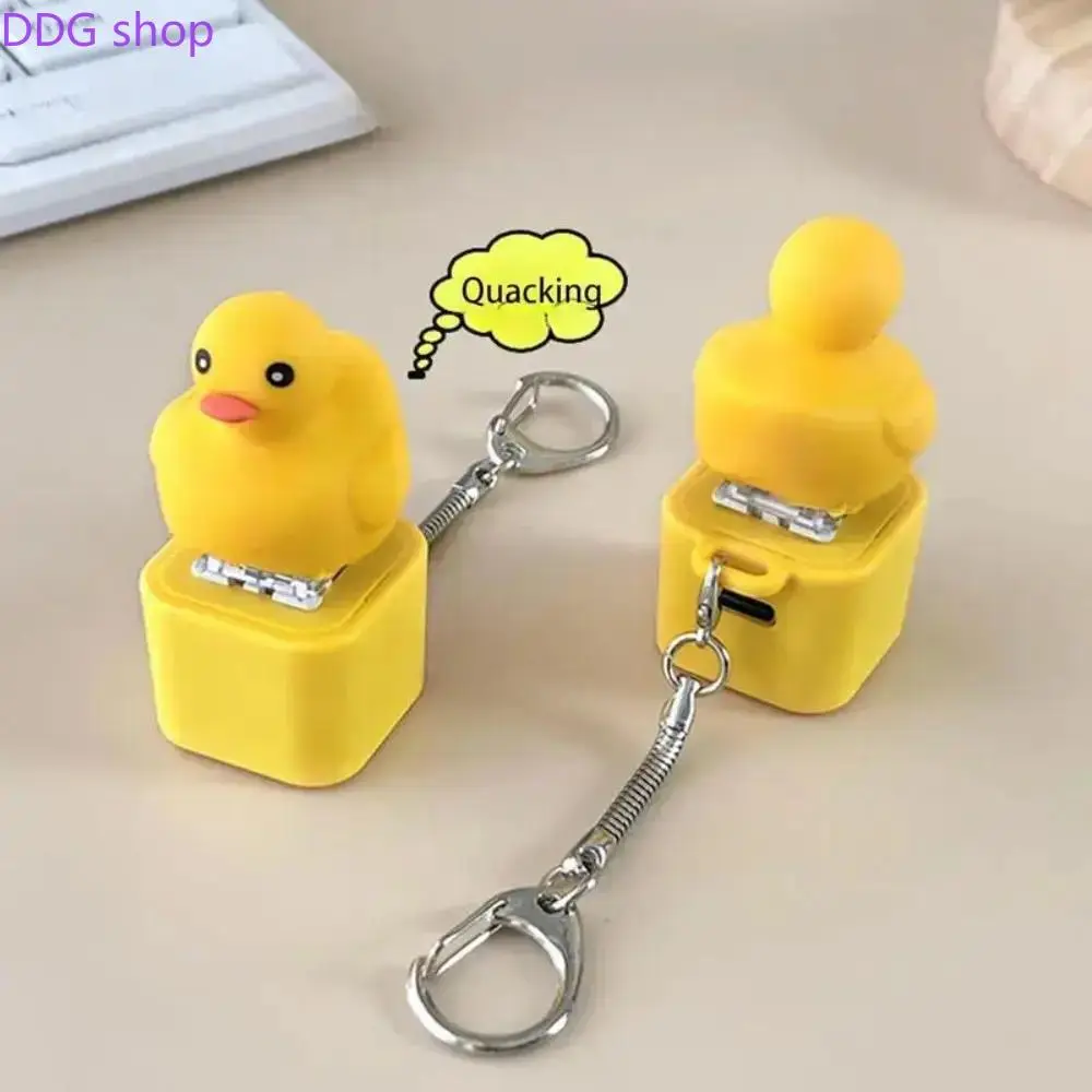 2026 NEW [Christmas Gift] Spinning Quack Duck Keychain Real Sounds Light Fidget Toy for Kids Adults TypeC Rechargeable Sensory Button 360-degree Rotation girl  room  accessories i̇phone  16  pro  cases