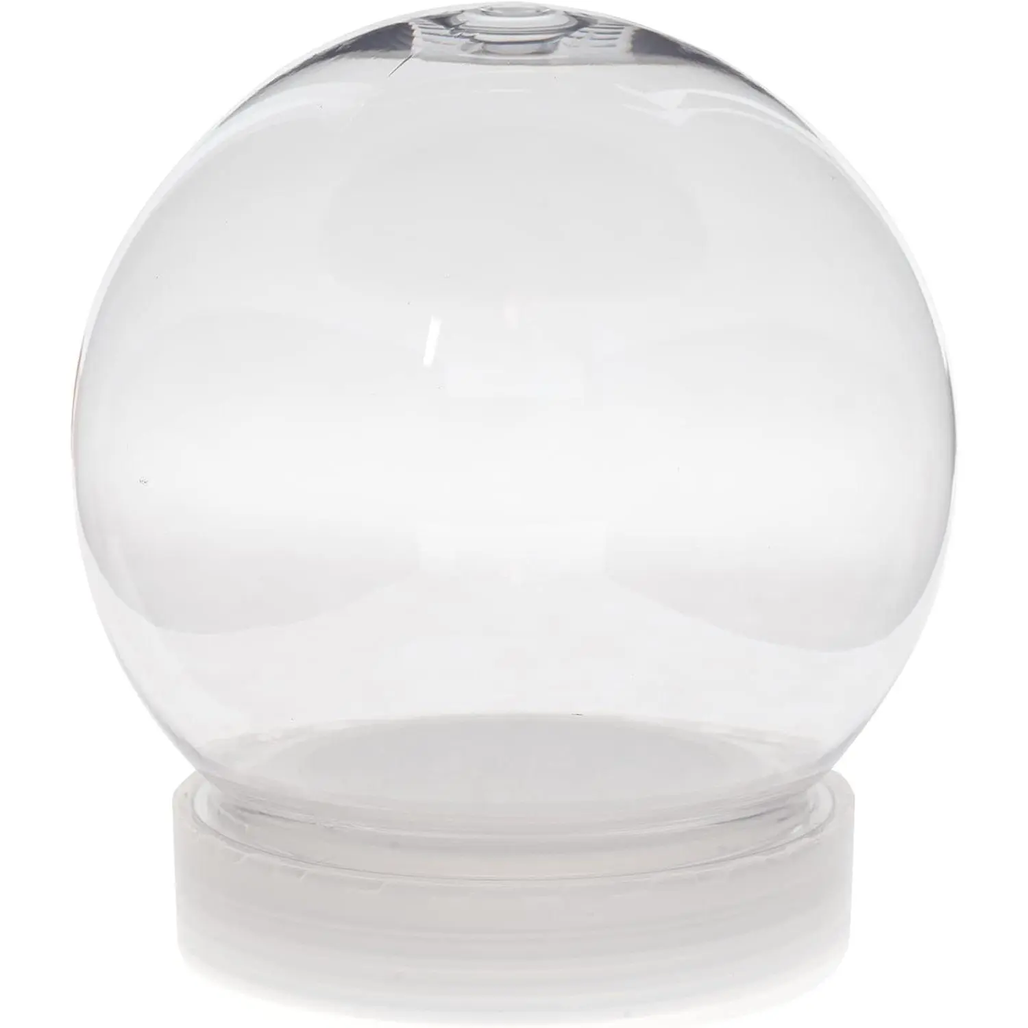 4 Inch (100mm) DIY Snow Globe Water Globe - Clear Plastic with Screw Off Cap |  for DIY Crafts and Customization
